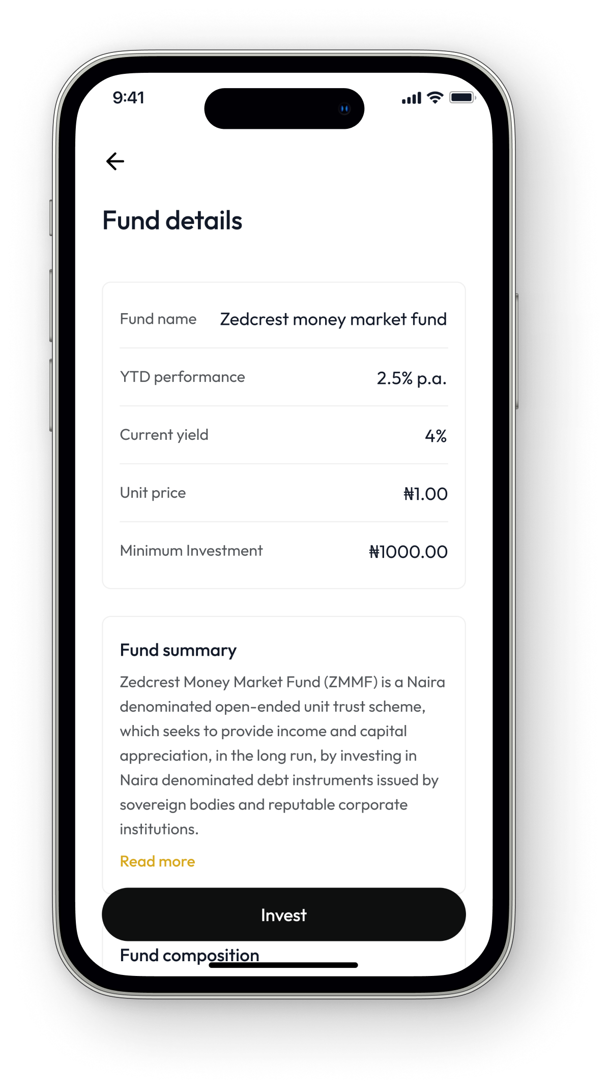 Review the fund details