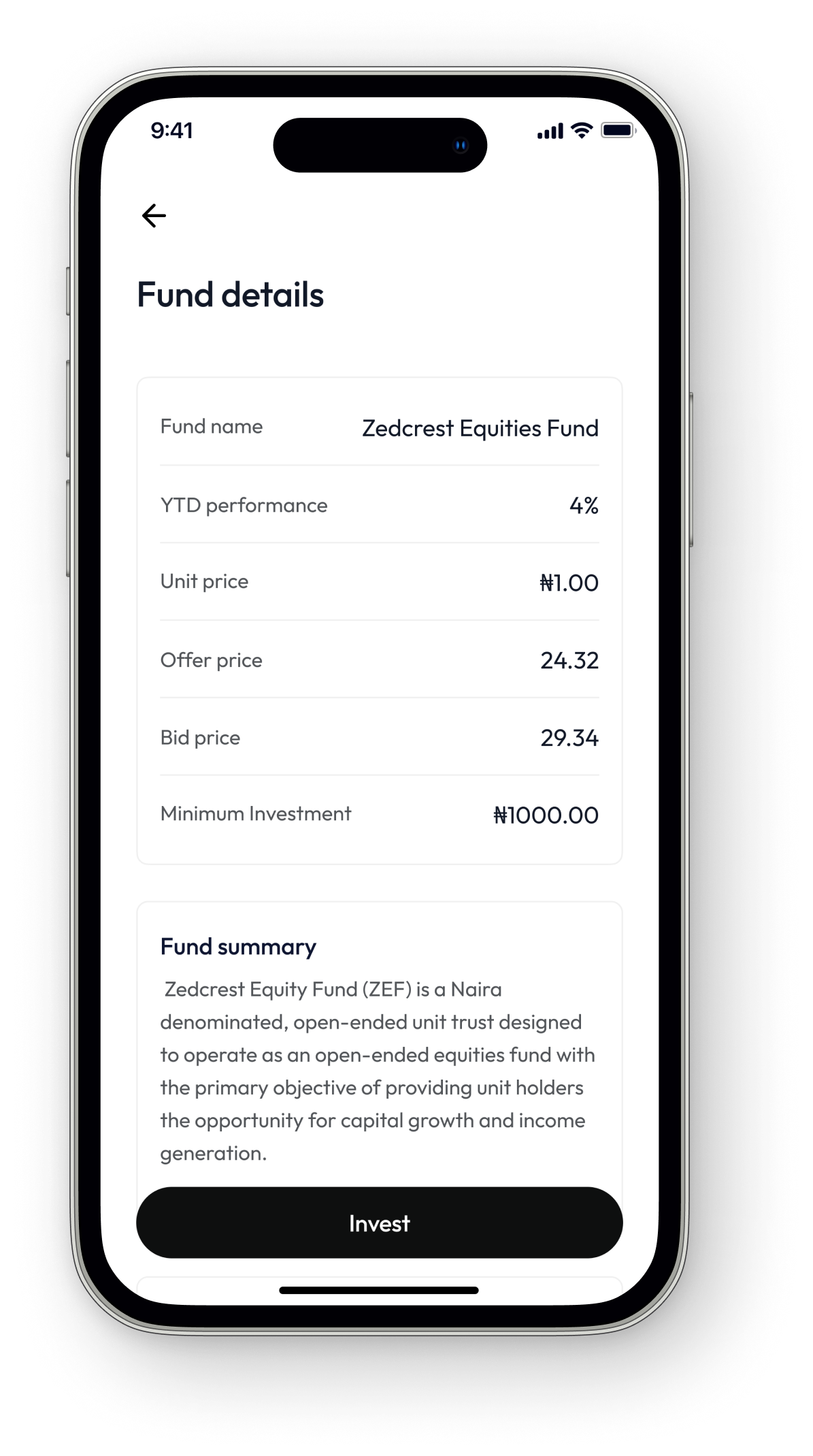 Review the fund details